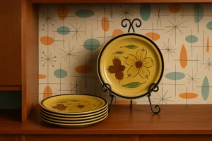 Vintage Taylorstone Zinnia Plates – Set of 4