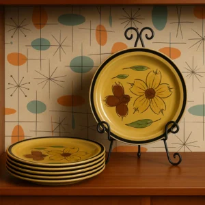 Vintage Taylorstone Zinnia Plates – Set of 4
