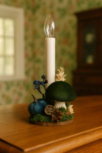 Handmade Woodland Electric Candle Lamp – Retro Hutch Original