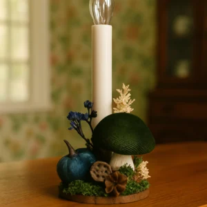 Handmade Woodland Electric Candle Lamp – Retro Hutch Original