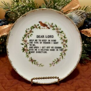 Vintage Inspirational Prayer Collector Plate