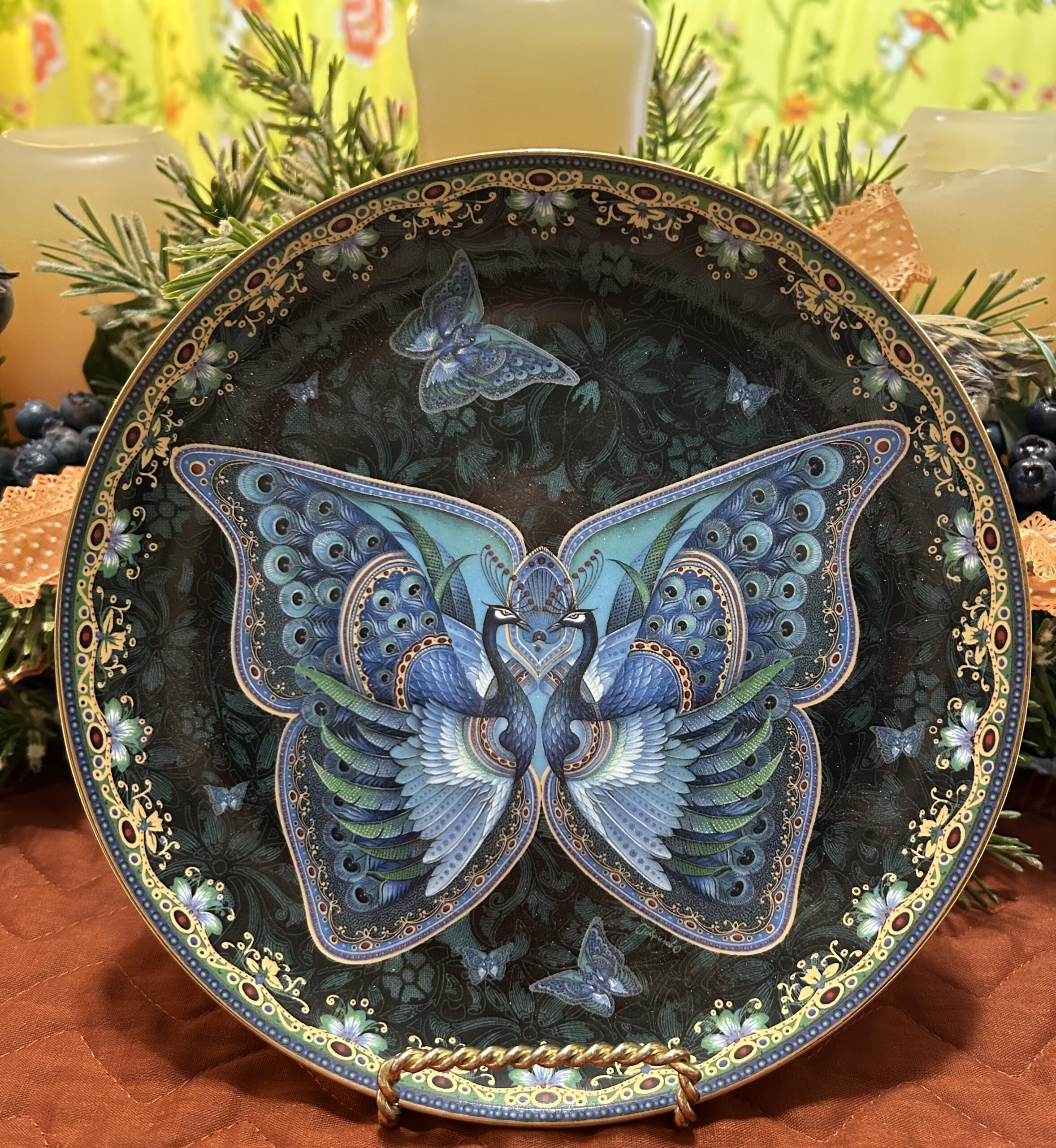 Bradex Enchanted Wings “Sapphire Splendor” Collector Plate