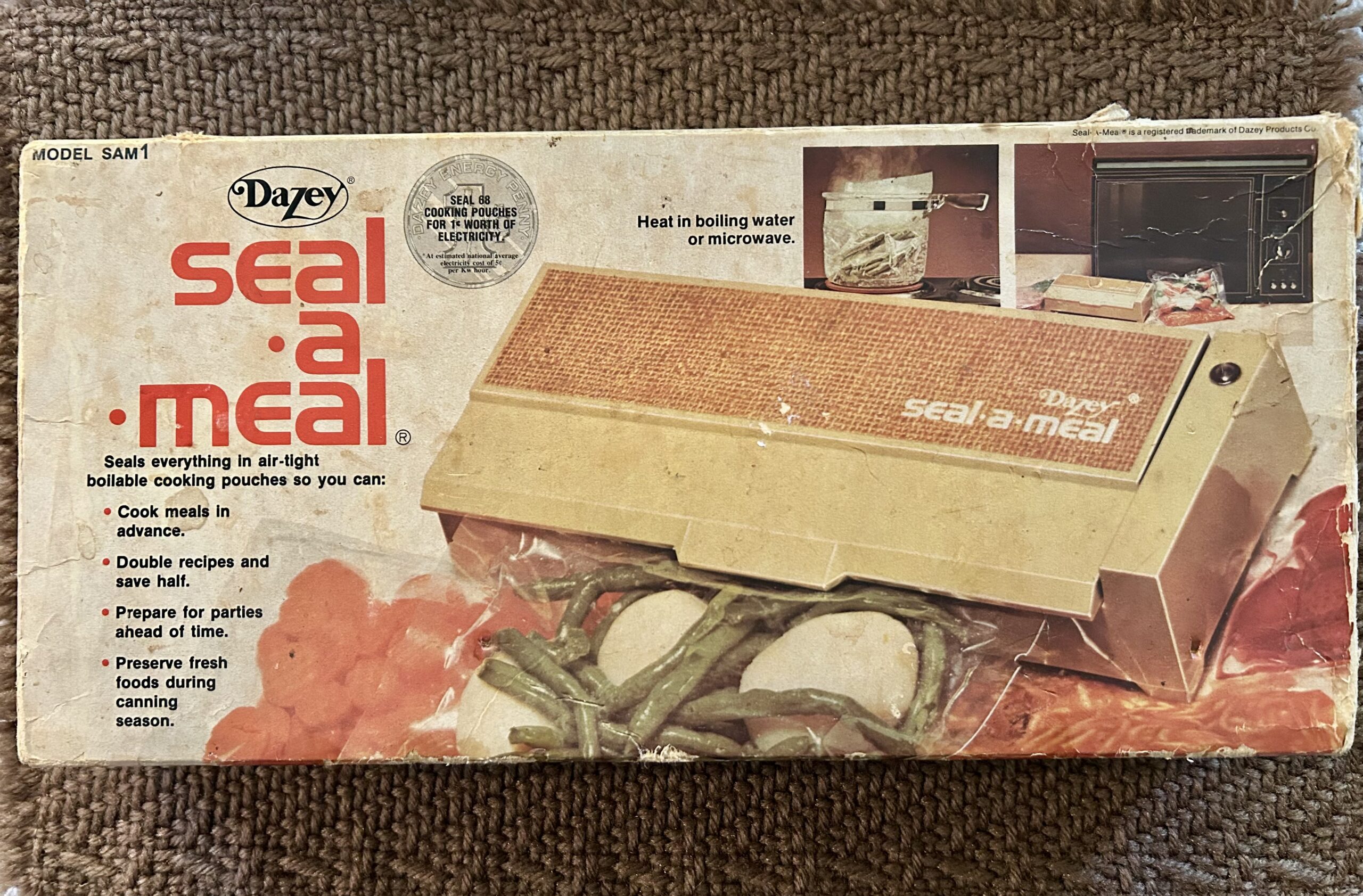 Vintage Dazey “Seal-a-Meal” Food Sealer – Model SAM1 (Working, Original Box)